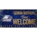 Fan Creations NCAA Fans Welcome Sign Wall Décor in Brown | 6 H x 12 W in | Wayfair C0847-Georgia Southern