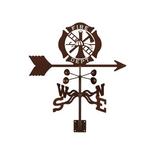 EZ Vane Inc Fire Dept. Weathervane Metal/Steel in Brown/Gray | 28 H x 21 W x 9 D in | Wayfair Fire Dept. Weathervane - Post Mount