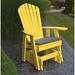 Red Barrel Studio® Eduardo Adirondack Glider Outdoor Chair in Gray/Yellow | 46 H x 29 W x 27 D in | Wayfair 7A52447612DD4D129ED536FDE0783023