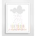 Finny and Zook I Love You Cloud Raining Hearts Paper Print in Pink/Yellow | 10 H x 8 W in | Wayfair P001409