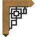 Ekena Millwork Eris 8" Triple Bracket Arts & Crafts Ironcrest or Corbel Wood in Brown | 23 H x 4 W x 20 D in | Wayfair BKTI0404X20X23RC3TER08