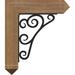 Ekena Millwork Tristan 4" Thick Triple Bracket Arts & Crafts Ironcrest Wood in Brown | 192 | Wayfair BKTI0404X20X23SC3TTN08