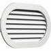 Ekena Millwork PVC Horizontal Round Ended Gable Vent w/ Flat Trim Frame in White | 31 H x 33 W in | Wayfair GVPRE28X2601FUN