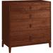Copeland Furniture Mansfield 4 Drawer 33.5" W Solid Wood Chest Wood in Red | 37.38 H x 33.5 W x 18 D in | Wayfair 2-MAN-41-33
