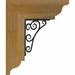 Ekena Millwork Tristan 4" Thick Triple Bracket Traditional Ironcrest Wood in Brown | 23 H x 3.5 W x 20 D in | Wayfair BKTI0404X20X23SC1TTN08