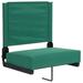 Arlmont & Co. Pierre 500 lb. Rated Lightweight Stadium Chair w/ Handle & Padded Seat Metal in Green | 18 H x 18 W x 14 D in | Wayfair