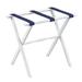 Gate House Furniture Folding Wood Luggage Rack 20.0 H x 23.0 W x 13.0 D in blue/whiteWood in White/Navy | 20" H X 23" W X 13" D | Wayfair 1003n-3