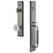 Grandeur Fifth Avenue One-Piece Handleset w/ Single Cylinder Deadbolt and C Grip w/ Fontainebleau Knob in Gray | 19 H x 3 W x 3 D in | Wayfair