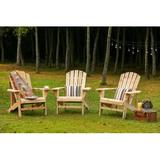 Millwood Pines Stebbins Solid Wood Adirondack Chair Wood in Brown/Gray | 34.3 H x 30.3 W x 35 D in | Wayfair EE0614C810C8420485401F654092B24A