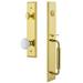 Grandeur Carré One-Piece Handleset w/ Single Cylinder Deadbolt and C Grip w/ Hyde Park Knob in Yellow | 19 H x 3 W x 3 D in | Wayfair 842382