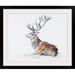 Millwood Pines Yusef Seated Stag, 2006 (Charcoal) by Mark Adlington - Graphic Art Print Metal in Green | 27 H x 32 W x 1 D in | Wayfair