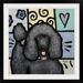 Harriet Bee Dunadry Standard Poodle Black Pop Art by Eric Waugh - Graphic Art Print in Brown | 38 H x 38 W x 1 D in | Wayfair