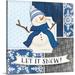 The Holiday Aisle® Christmas Art Let It Snow Snowman by Jennifer Pugh - Graphic Art Print | 30 H x 30 W x 1.5 D in | Wayfair