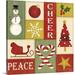 The Holiday Aisle® 'Christmas Art 'Holiday Sampler II' by Jennifer Pugh Graphic Art Print, Wood | 10 H x 10 W x 1.5 D in | Wayfair