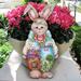 The Holiday Aisle® Spring Wreath Bella Bunny Wooden Door Hanger Wood in Brown | 24 H x 18 W x 0.25 D in | Wayfair 62C523CED317455EB2839876E94DCE4E
