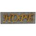 Gracie Oaks Hope Wood Haning Plaque Wall Décor in Gray/Yellow | 7 H x 18 W in | Wayfair GRKS3813 40718133