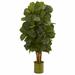 Gracie Oaks 47" Artificial Fiddle Leaf Fig Tree in Planter Silk/Ceramic/Plastic | 54 H x 25 W x 25 D in | Wayfair A00A00D4BF6F4AE29275602B7890A061