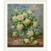 Astoria Grand Bilst Princess Diana Roses in a Cut Glass Vase ' Oil Painting Print Metal | 32 H x 28 W x 1 D in | Wayfair