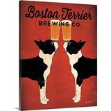 Great Big Canvas 'Boston Terrier Brewing Co' by Ryan Fowler Vintage Advertisement | 20 H x 16 W x 1.5 D in | Wayfair 2003417_1_16x20