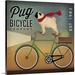 Great Big Canvas 'Pug on a Bike' by Ryan Fowler Vintage Advertisement | 10 H x 10 W x 1.5 D in | Wayfair 2335626_1_10x10