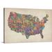 Ebern Designs Francy 'United States Cities Map' by Abarca Textual Art | 8 H x 12 W x 1.5 D in | Wayfair A7FFAAB38F1A4AF5BEE85D883FBEC075