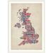 Ebern Designs Francy 'United Kingdom Cities Map' by Abarca Textual Art Metal | 32 H x 24 W x 1 D in | Wayfair 18C50CE3790D4D66B4140E2E4AD8D5BD