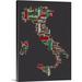 Ebern Designs Francy 'Italian Cities Map' by Abarca Textual Art | 24 H x 18 W x 1.5 D in | Wayfair 82D96046266B43E983BED7CF5326639D