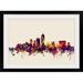 Ebern Designs Francy Indianapolis Indiana Skyline' by Michael Tompsett Graphic Art Print | 20 H x 26 W x 1 D in | Wayfair