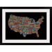 Ebern Designs Francy 'United States Cities Map' by Abarca Textual Art Metal | 32 W x 1 D in | Wayfair FE8B949B7FC34BE2BCF4613F0C1D50F0