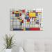 Ebern Designs 'World Map Abstract Mondrian Style' by Francy Graphic Art Print | 20 H x 30 W x 1.5 D in | Wayfair 77CE0C8986E2412CBACEF0A9E12D9942