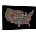 Ebern Designs Francy 'United States Cities Map' by Abarca Textual Art | 8 H x 12 W x 1.5 D in | Wayfair 7D0DA280EC3248ACAE05E6D8C5ACB691