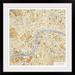 17 Stories Benaiah 'Gilded London Map' by Laura Marshall Graphic Art Print in Brown | 38 H x 38 W x 1 D in | Wayfair