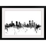 Ebern Designs 'Denver Colorado Skyline' by Michael Tompsett Graphic Art Print in Brown | 28 H x 38 W x 1 D in | Wayfair