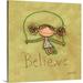 Harriet Bee 'Believe' Shavano Painting Print in Green/Pink | 10 H x 10 W in | Wayfair 47CBE9CA03C743BEB7124C2A7B806DBB