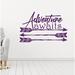 Harriet Bee Bayerl Adventure Awaits Wall Decal Vinyl/Plastic in Black/Blue/Brown | 22 H x 33 W x 0.1 D in | Wayfair HBEE8729 43619249