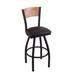 Holland Bar Stool NCAA Swivel Bar Stool Upholstered/Metal in Black | 39 H x 18.5 W x 17 D in | Wayfair L03825BWMedMplAWestVABlkVinyl