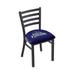 Holland Bar Stool NCAA Metal Vanity Stool Performance Fabric/Upholstered/Metal in Blue/Brown | 32 H x 18 W x 18 D in | Wayfair L00418NorFla