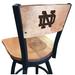 Holland Bar Stool NCAA Swivel Bar Stool Upholstered/Metal in Black | 39 H x 18.5 W x 17 D in | Wayfair L03825BWMedMplAND-NDMedMpl