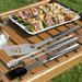 Home-Complete 16-Pc BBQ Grill Tools Set - Barbecue Tool Kit w/ Aluminum Case for Home Grilling Steel in Brown/Gray | 3.6 H x 8 W x 18 D in | Wayfair