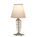 Highland Dunes Hypes Bonefish 19" Table Lamp Linen/Metal in Brown/Green/White | 19.25 H x 9 W x 9 D in | Wayfair 045AEBC77C2544B4A15F74342CB1E574