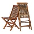 Breakwater Bay Turan Folding Outdoor Chair Set Wood in Brown | 36 H x 18 W x 23 D in | Wayfair HLDS8302 43867729