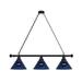 Holland Bar Stool NHL 3-Light Pool Table Lights Linear Pendant in Black | 13 H x 54 W x 14 D in | Wayfair BL3BKWshCap