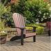 Bayou Breeze Aatikah Plastic Adirondack Chair in Black | 40 H x 31 W x 32 D in | Wayfair HLDS7799 43179670