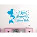 Harriet Bee A Little Mermaid Sleeps Here Wall Decal Vinyl/Plastic in Black/Blue/Brown | 22 H x 32 W x 0.1 D in | Wayfair HRBE1692 45098056