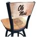 Holland Bar Stool NCAA Swivel Bar Stool Upholstered/Metal in Black | 39 H x 18.5 W x 17 D in | Wayfair L03825BWMedMplAMssppUMedMpl