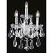 Willa Arlo™ Interiors Stockard 3 - Light Dimmable Candle Wall Light, Crystal in Gray | 22 H x 12 W x 8.5 D in | Wayfair HOHM6747 41385877