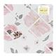 Sweet Jojo Designs Watercolor Floral Wall Mounted Photo Memo Board Fabric in Pink/Gray | 13 H x 13 W x 0.5 D in | Wayfair