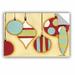 The Holiday Aisle® Anne Tavoletti Funky Christmas Wall Decal Canvas/Fabric in Blue/Red/Yellow | 12 H x 18 W in | Wayfair