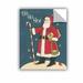 The Holiday Aisle® Anne Tavoletti Vintage Saint Nick Removable Wall Decal Metal in Black/Blue/Red | 32 H x 24 W in | Wayfair