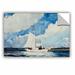 ArtWall Winslow Homer Fishing Schooner, Nassau, 1898-99 Removable Wall Decal Vinyl in Blue/White | 12 H x 18 W in | Wayfair 1hom008a1218p